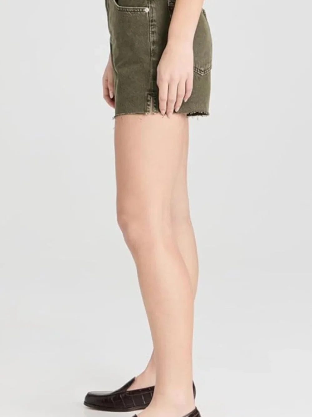 Frame Le Super High Cutoff Shorts — Army Green | Size 23 | NWT | Never Worn